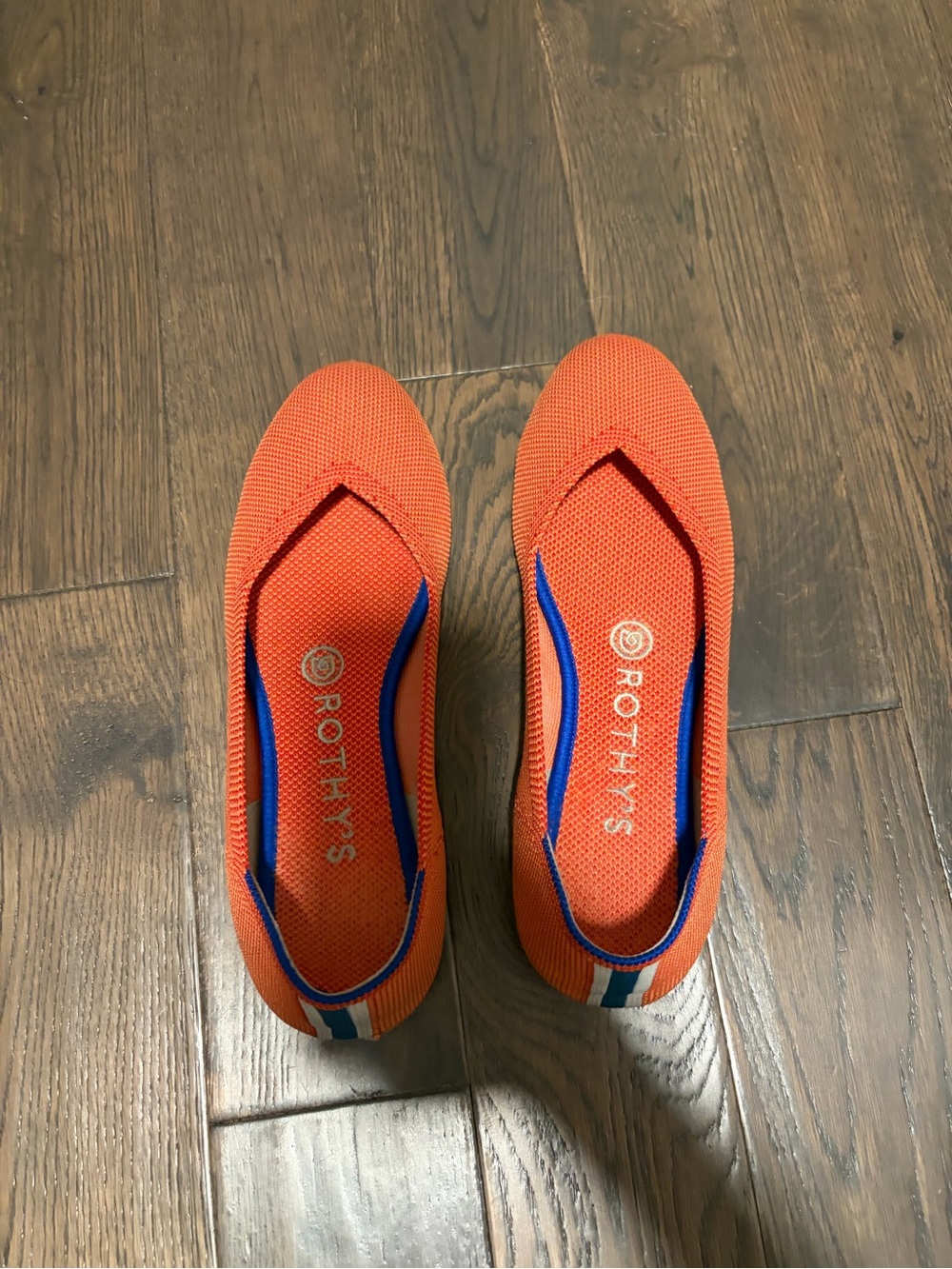 Rothy's Persimmon Heel Stripe Ballet Flats
